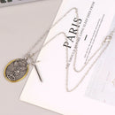 1pcs Catholic Patron Saint Pendant Michael St. Michael The Archangel Pendant Necklace Dropshipping Alloy Jewelry Necklaces