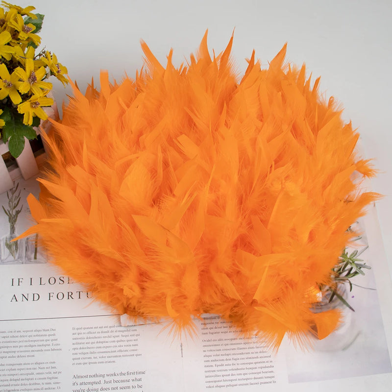 1 Meter Natural Turkey Feathers Trims 10-15cm for Sewing Ribbon Clothing Fringe Plumes Decoration DIY Crafts Wedding Party Dress