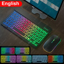 Tastatur für Tablet Android iOS Windows Kabellose Maus Tastatur Bluetooth-kompatible Regenbogen-Hintergrundbeleuchtung Tastatur für iPad Telefon