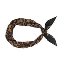 Böhmischer Vintage Leopard Tiger Print Unisex Baumwoll-Quadrat-Schal Outdoor Radfahren