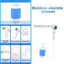 Hot Sell Portable Outdoor Shower Set with Hose Rechargeable Camping Shower Pump Electric