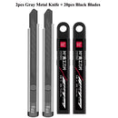 Fizz Metal Utility Knife Blade Paper Cutter Aluminum Alloy Pocket Knifes with Self-Locking Design Stationery Supplies