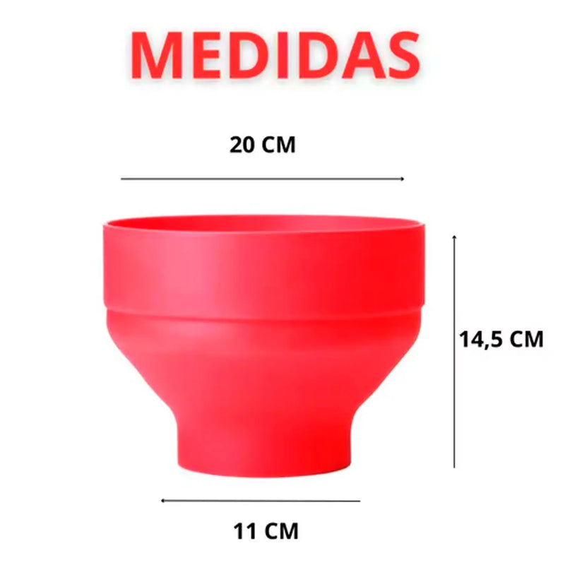 BPA Free With Retractable Lid Silicone Popcorn maker For Microwave