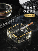 Light Luxury Crystal Ashtray Living Room Coffee Table Household Creative Upscale Gold Ashtray