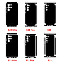 Leather Grain Full Body Phone Protector Sticker For SAMSUNG GALAXY S23 Ultra S23 Plus S23 S22 Plus S22 Back + Sides Wrap Film