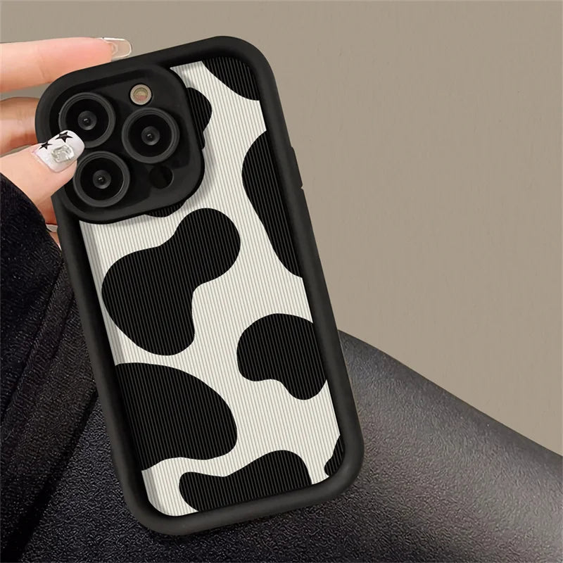 Fashion Milk Texture Camera Protection Phone Case For iPhone 11 12 13 14 15 Pro Max X XR XS Max 7 8 Plus SE Soft TPU Back Cover