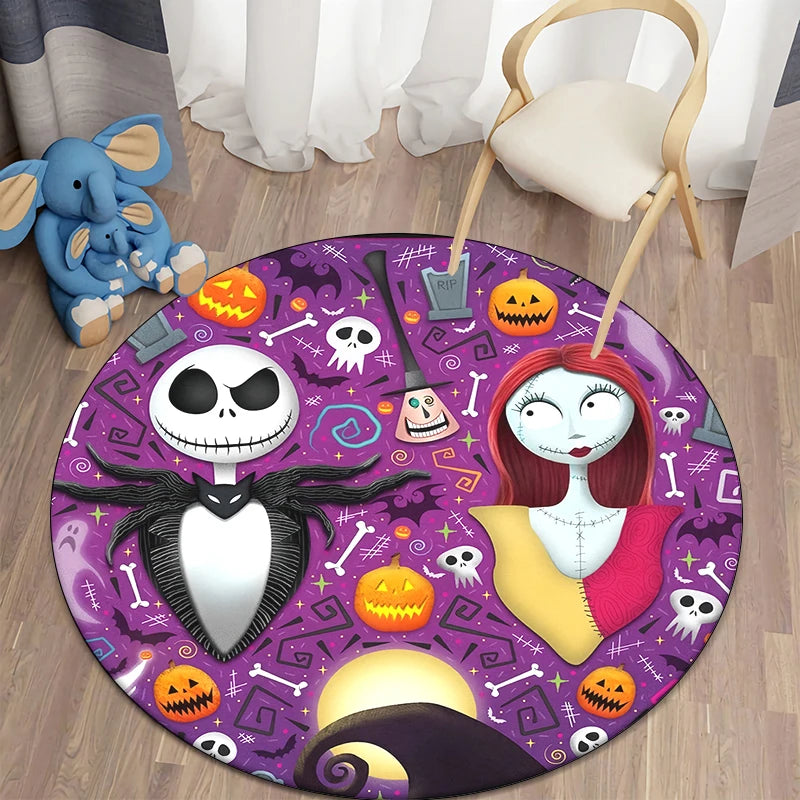 The Nightmare Before Christmas HD Printed Round Carpet.exquisite, Living Room,bedroom,sofa,entry Door Mat.table,chair,gift,Rug