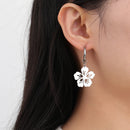 Skyrim Frauen Mädchen Blumen Ohrstecker Edelstahl Gold Farbe Böhmische Tropfenohrringe Koreanische Mode Schmuck Weihnachtsgeschenk
