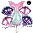 Mermaid Party Disposable Tableware Little Mermaid Tail Paper Plates Napkin Tablecloth Girls Birthday Party Under Sea Theme Decor