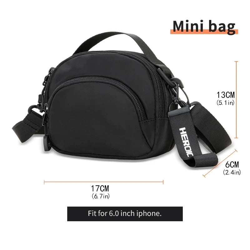 HcanKcan Casual Men Crossbody Bag Waterproof Male Shoulder Bags Brand Wallets Designer Handbags Travel Messenger Luxury Man Pack