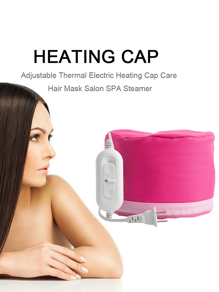 220V Beauty Steamer Nourishing Hat with Intelligent Protection Hair Steamer Cap Thermal Cap for Hair Spa Home Use Gift for Women