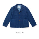 New Spring And Autumn Indigo Jacket Handmade Plant Indigo Jacket Casual Suit Jacket Retro French Workwear