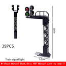 MOC Creative Expert City Train Traffic lights Railing Crossing Railway Express Bricks Building Blocks DIY Toys for Kids gifts