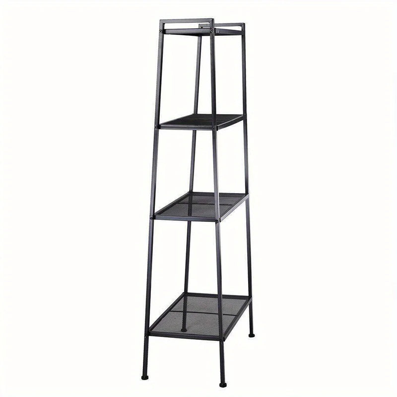 4 Tier Heavy Duty Metal Leaning Ladder Shelf Bookcase Bookshelf Storage Shelves