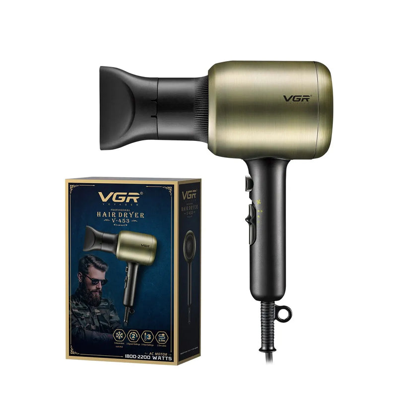 VGR Hair Dryers Professional Chaison Hair Dryer Wired Blow Dryer Hot and Cold Adjustment Hair Salon for Household Use V-453