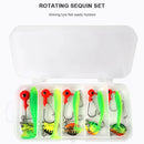 5pcs Soft Fishing Lures Set T-Tail Swimbait with Metal Jig Head Hook & Spinner Spoon Fishing Bait for Pike Bass Fishing
