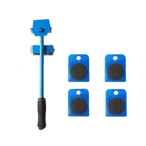 5Pcs/set Furniture Mover Tool Set Heavy Stuffs Moving Roller with Bar Furniture Mover Lifter with Wheel Professional Moving Tool