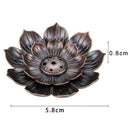 New 1PC Alloy Incense Burner Stick Holder Plate Buddhism Lotus Censer Bronze Nasturtium Incense Burner