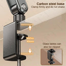 Acrylic Book Stand Ergonomic Foldable Book Support 360° Rotating Collapsible Desktop Riser Stand for Recipe Sheet Music Tablet