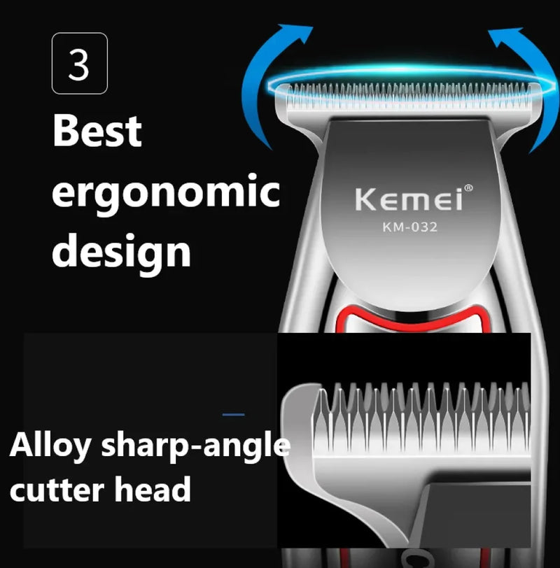 Kemei Professional Hair Trimmer Electric Beard Trimmer For Men Hair Clipper Hair Cutter Machine Haircut Grooming Kit KM-032