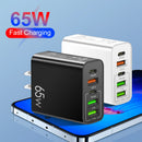 Quick Charge 3.0 20W PD 3.1A USB Type C Charger 5 Port Phone Charger Adapter For iPhone 11 13 14 Pro Max Samsung Xiaomi Huawei