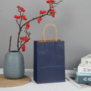 10pcs/lot Kraft Paper Bag with Handles Solid Color Gift Packing Bags for Store Clothes Wedding Christmas Supplies Handbags Kit