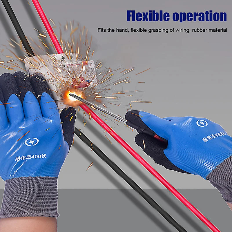 Anti-electricity Security Protection Gloves Rubber Electrician Work Non-slip Protection Insulated Gloves