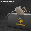 CoolPandas High Quality Hexagon Sunglasses Men 2022 New Fashion Driving Polarized Retro Polygon Outdoor Sun Glasses Male UV400