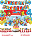 Superzings Birthday Party Supplies Balloon Banner Backdrop Tableware Cake Topper Party Decoration Baby Shower