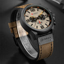 CURREN Top Luxusmarke Herren Militär Wasserdicht Leder Sport Quarzuhren Chronograph Datum Mode Casual Herrenuhr 8314
