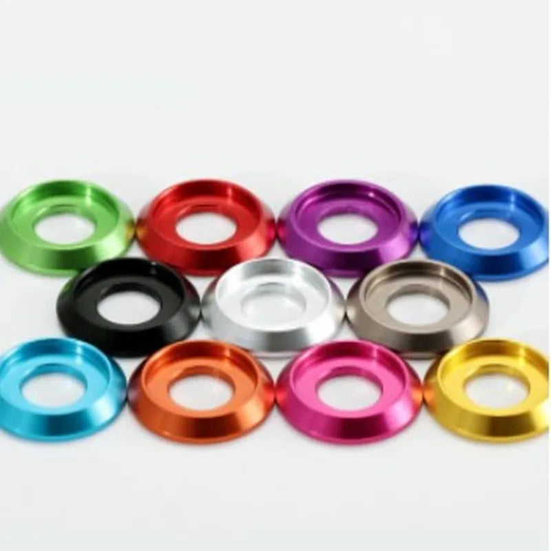 20pcs M2 M2.5 M3 m4 m5 m6 M8 half round colourful Aluminum cup head washer for button head screw A1