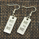 New Fashion Handmade Fitness Equipment Dumbbell Disc Pendants Silver Color Earrings For Womens Style