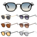 UV400 Protection Small Square Sunglasses Retro Metal Frame Y2K Driving Sun Glasses Punk Shades for Women & Men