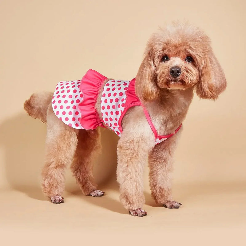 Ins Pet Swimwear Small Dog Dog Cat Breathable Tank Top Swimwear One Piece Sling Bikini Dress Set Dog Dresses for Small Dogs