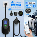 AFYEEV 3600W Portable Type 2 IEC62196-2 EV Charger Electric Car Charger Charging Cable EU Plug WiFi Bluetooth APP Remote Control