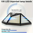 100LED Solar Flood Lights 3 Modes Outdoor Solar Motion Security Solar Light Waterproof for Garden Patio Garage Wall Light