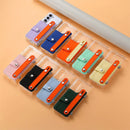 For Samsung Z Fold 5 Wallet Wristband Transparent Case for Samsung Galaxy Z Fold 5 fold 5 Pen Card Holder Bracket Stand Cover