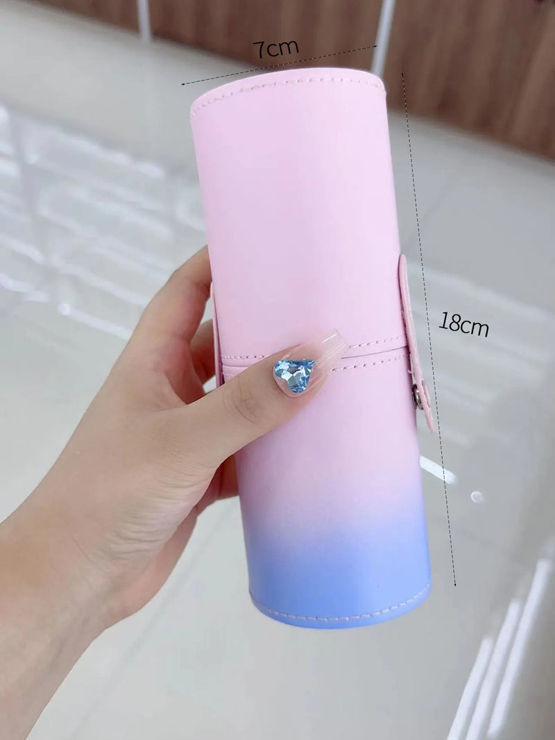 Makeup Brush Holder Large Capacity Make up Brush Case Organizer Cosmetic Cup Cylinder Storage Bag