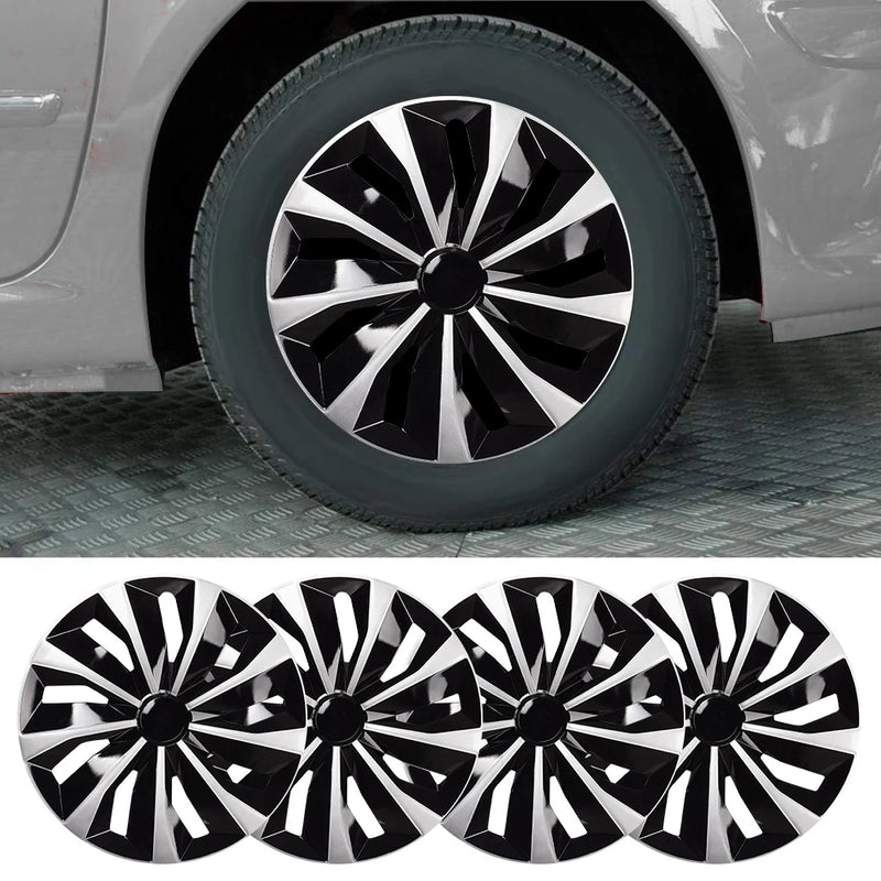 4pcs/set ABS 16 Inch Car Vehicle Wheel Rim Skin Cover Hub Caps R16 Racing Style Rim Center Cover Car Exterior Accessories