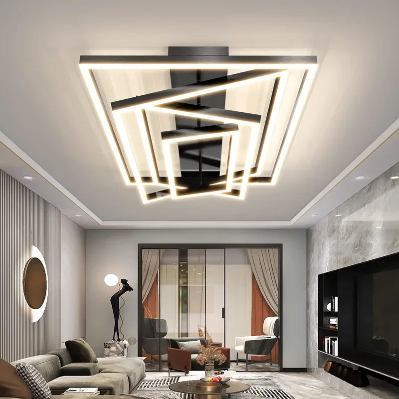 Modern LED Ceiling Lamp Industrial Style Chandelier for Living Dining Room Bedroom Home Decortion Indoor Lighting Fixture Luster
