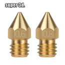 5/10PCS MK8 Brass Nozzle 0.2MM 0.3MM 0.4MM 0.5MM Extruder Print Head Nozzle For 1.75MM CR10 CR10S Ender-3 3D Printer Accessories