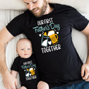 Our First Father's Day Daddy Baby Family Matching Clothes Tops Dad Boys Girls Holiday Party Outfit Papa T-shirt Baby Bodysuits