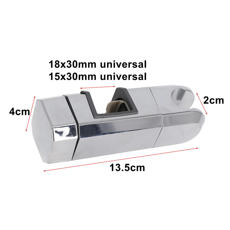 Adjustable Shower Brackets Universal 15mm-30mm Shower Rail Head Slider Bar Holders Lifting Rod Clamp Holder Replacement Brackets