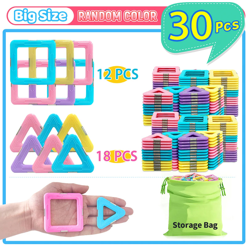 Magnetic Building Block Set, STEM Toy, Magnetic Tiles, Education Magnet Toy, Building Block Gift, Christmas Gift Easter Gift