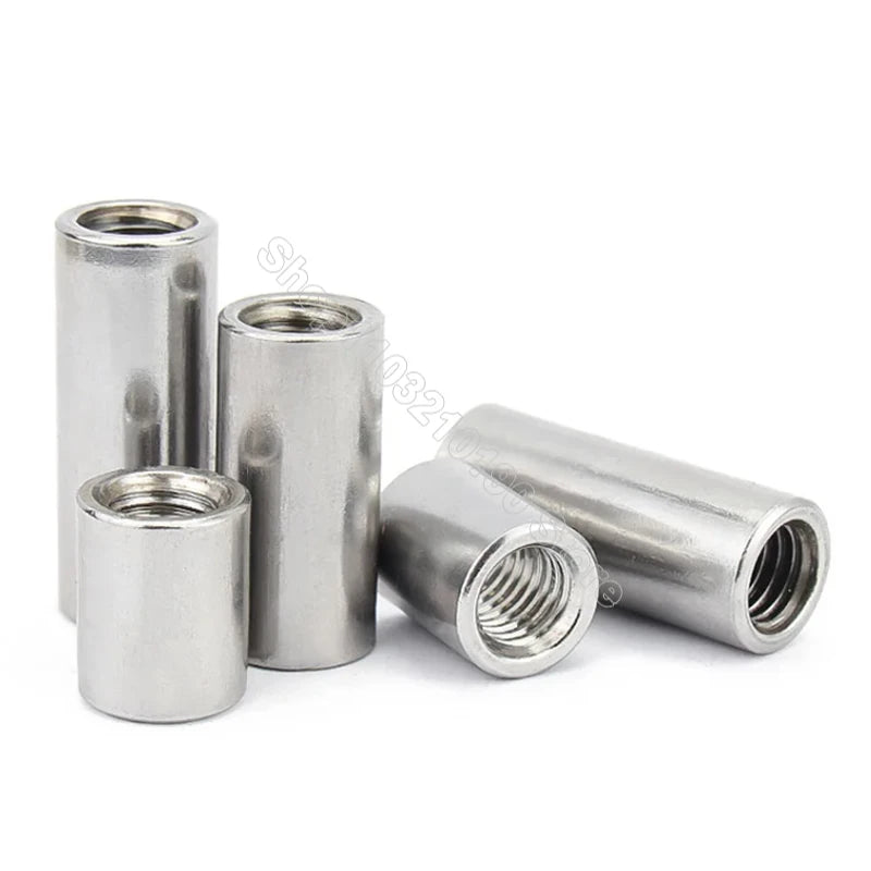 5-100pcs M2 M2.5 M3 304 Stainless Steel Extension Round Column Joint Coupling Nut Cylindrical Connector Joint Sleeve Tubular Nut