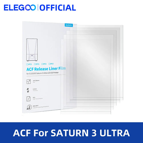 ELEGOO 5 Stück ACF-Trennfolien-Set für SATURN 3 ULTRA MSLA 3D-Drucker 0,3 mm Dicke 3D-Druckerteile Filament