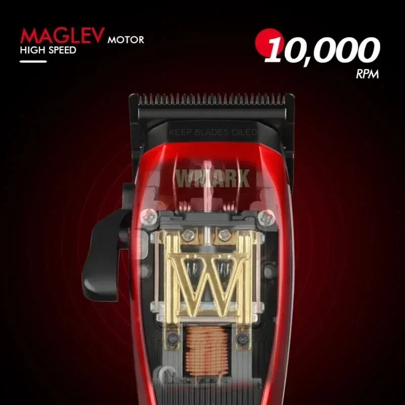 High Speed 10000RPM WMARK NG-X1  Professional Hair Clipper with Charge Base Hair Trimmer For Man Barber Haircut Machines 9V