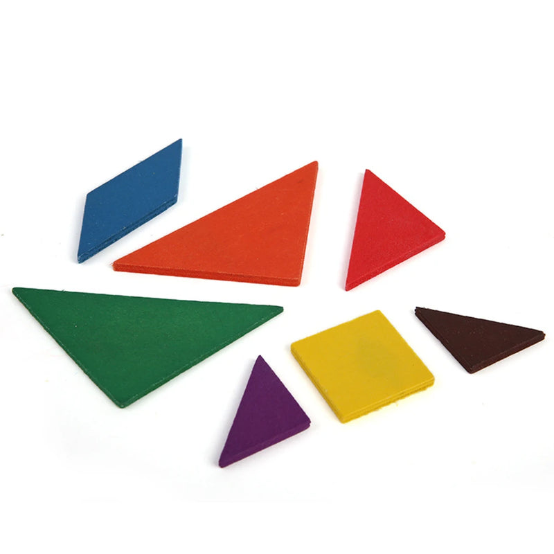 12Set Wooden Children's Tangram Puzzle Educational Toy Birthday Party Gift Giveaway Back to School Gift Kindergarten Party Prize