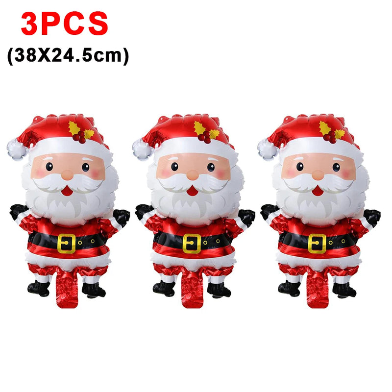 15/1Pcs Christmas Foil Balloons Santa Claus Xmas Tree Aluminum Balloons New Year Kids Gifts Toys Xmas Birthday Party Decorations