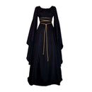 Women Dresses Vintage Medieval Cosplay Costume Ghost Witch Vampire Gothic Dress Halloween Christmas Masquerade Party Dress